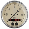 3-3/8" GPS SPEEDOMETER, 0-120 MPH, ANTIQUE BEIGE